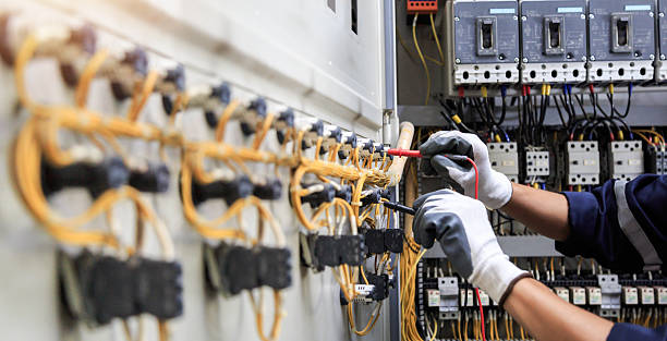 Professional Electrician technician working in Tomball, TX